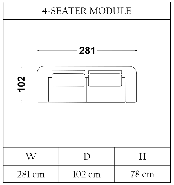 Vera 4 Seater